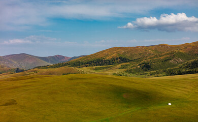 Fototapeta premium landscape with mountains and clouds