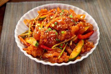 Korean Healthy Food. Korea Cuisine. Fresh Ingredients. 