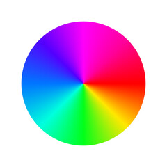 Obraz premium Rgb color circle on black background, rainbow, color light circle, fade color