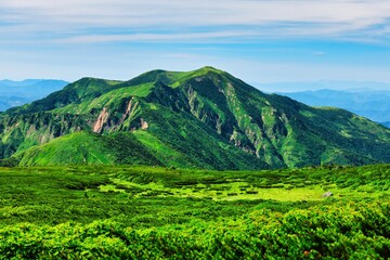 Naklejka premium 白山から眺めた別山