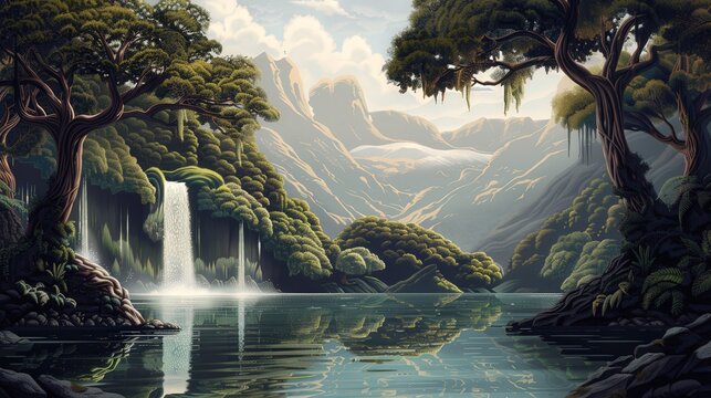 Discover the beauty of modern icons that capture the essence of nature and the environment