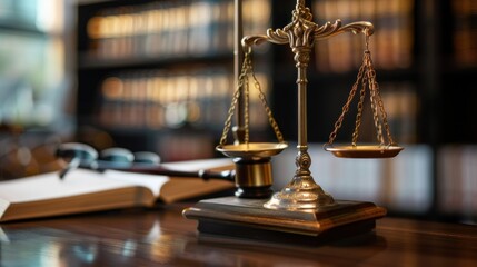 Scales of Justice in the Courtroom