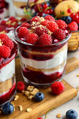 Parfait berries cheesecake