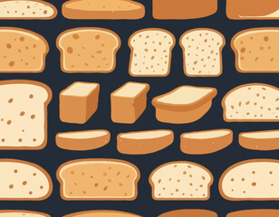Slice of Bread Icon Flat Design