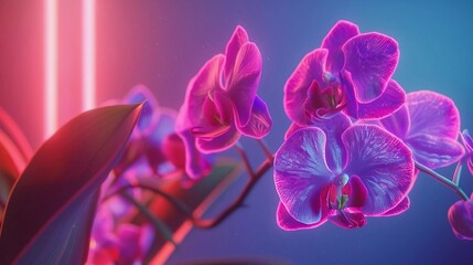 Two beautiful pink orchids wallpaper