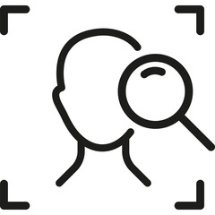 Face ID System, Biometric Identification Icon