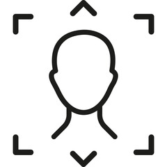 Face ID System, Biometric Identification Icon