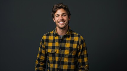 The man in plaid shirt