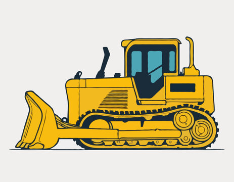 yellow bulldozer construction equipment clip art preview