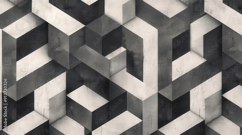 Poster minimalist appeal of geometric patterns that focus on clean lines and simple forms