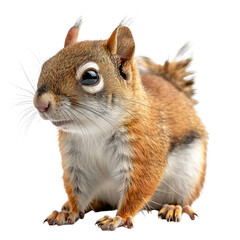 Squirrel isolated on a transparent background for web, banner, wallpaper