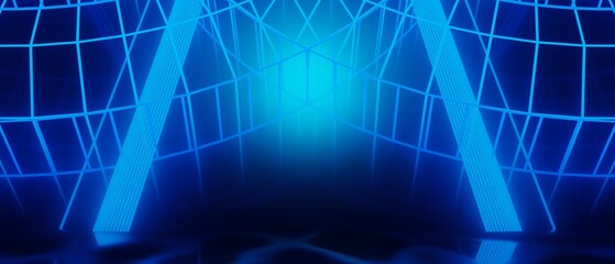 3d illustration rendering of y2k gamer technology futuristic cyberpunk sci-fi display podium, gaming scifi stage pedestal abstract  background