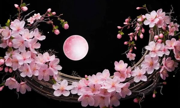 sakura flowers decoration background