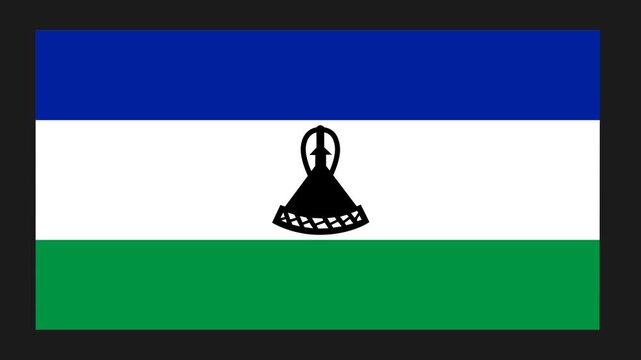 Lesotho Paper Folding Flag, Lesotho Flag, Flags Animation, Lesotho Banner, Celebration, Patriots, 4K Animation, Surface Texture, Background.