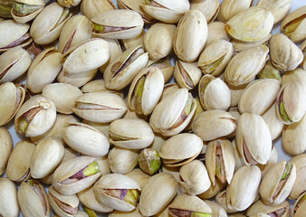 Pile of pistachios in shell