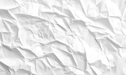 Fototapeta premium High Contrast White Crumpled and Creased Paper Poster Texture