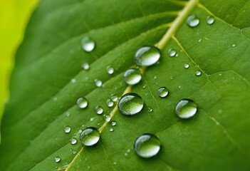 Leaf with water drops