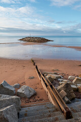low tide on the beach