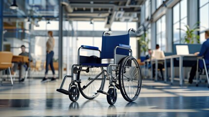 The wheelchair in modern office