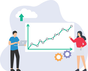 Cloud Management, Connect to cloud computing, technology to share secured file and communicate with team while working remotely, upload and download files concept
