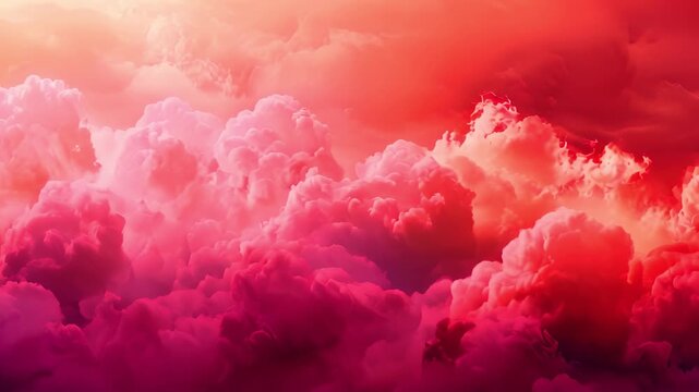 Rolling red clouds