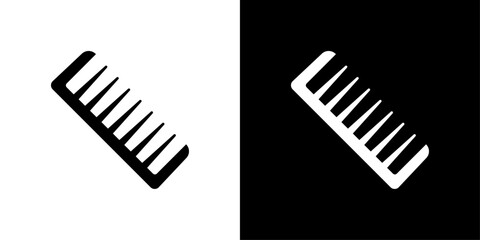 Hair brush icon Flat vector set outline