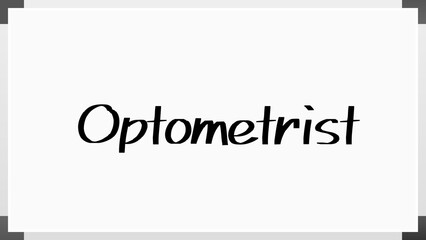 Optometrist のホワイトボード風イラスト