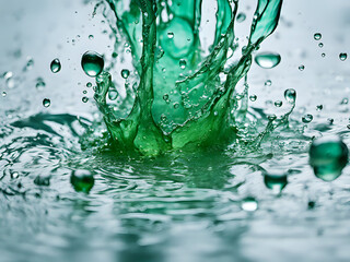 gr&uuml;ner Wassersplash