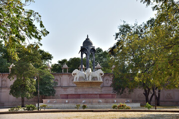 The Patrika Gate is the most famous landmark in Jaipur, India