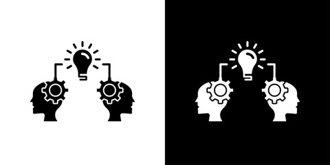 Share thoughts icon Flat vector set outline