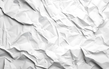 Obraz premium High Contrast White Crumpled and Creased Paper Poster Texture