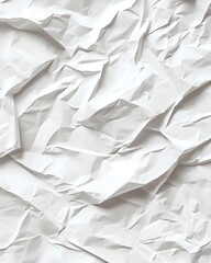 Obraz premium High Contrast White Crumpled and Creased Paper Poster Texture