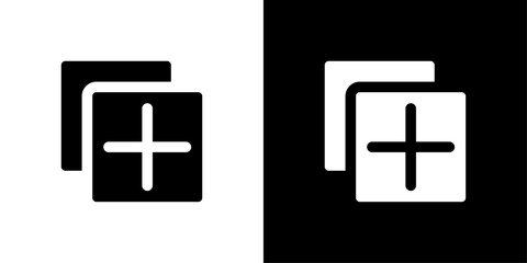 Obraz premium Add apps icon Flat vector set outline