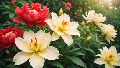 Close-up of beautiful, colorful flowers, capturing intricate details and vibrant hues, perfect for highlighting the beauty of nature.