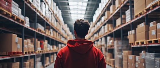 Obraz premium Male warehouse worker