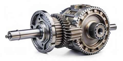 Speed gearbox isolated on white background, speed, gearbox, drivetrain, machinery, mechanical