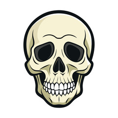 Obraz premium Modern Pop Art Skull Illustration for T-Shirts and Posters, Vibrant Skull Design for Halloween 