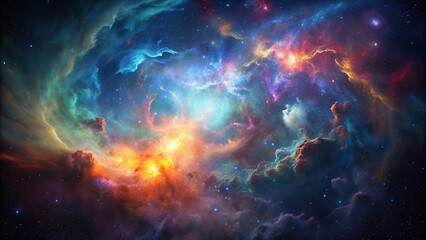Fototapeta premium Colorful nebula clouds are made up of colorful clouds of interstellar gas.