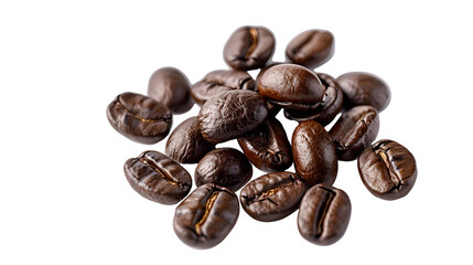 Obraz premium Roasted coffee beans isolated on transparent png