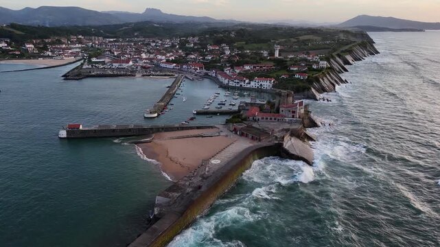 Fort at Zokoa in the middle of Saint Jean de Luz bay at the Basque Country.