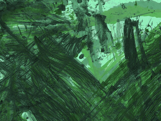 Naklejka premium Green abstract texture. Background green art. Sea and ocean in depth