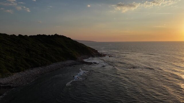 Aerial view of the northern Basque Country coast.
