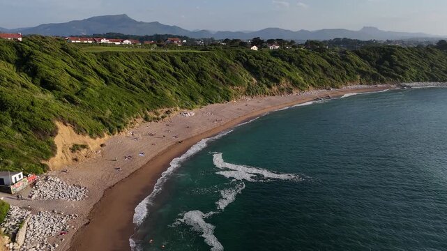 Lafitenia beach next to Donibane Lohizune (Saint Jean de Luz) at the Basque Country.