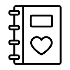 Photo Album Vector Line Icon Design