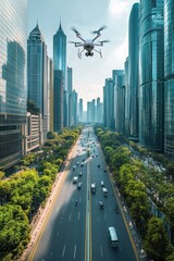  Modern city with smart buildings 