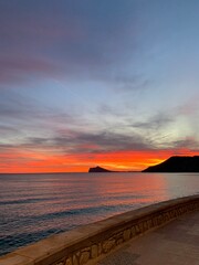 Un atardecer en Calpe, España