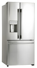 PNG Three Door Refrigerator refrigerator appliance white background.