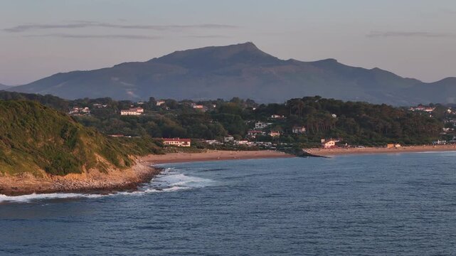 Lafitenia beach next to Donibane Lohizune (Saint Jean de Luz) at the Basque Country.