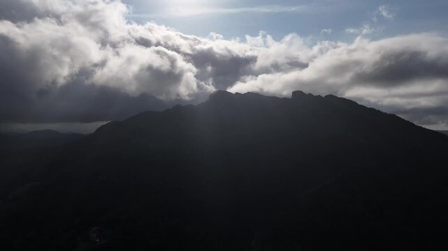 Three peaks of Aiako Harria at the Basque Country.