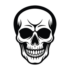 Fototapeta premium a silhouette of a skull vector art 